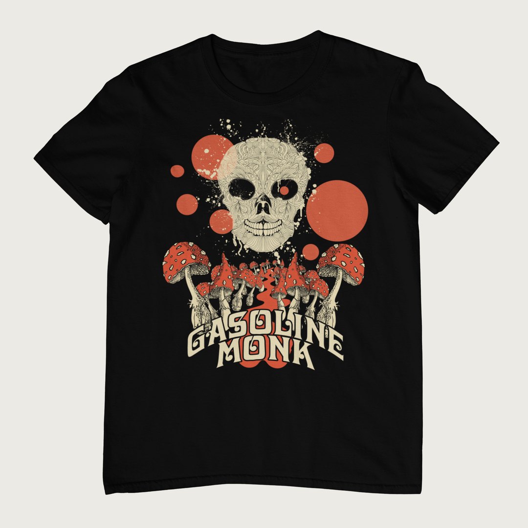 MONK SKULL (Black tee)